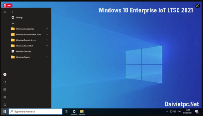 Giao diện Windows 10 IoT LTSC 2021